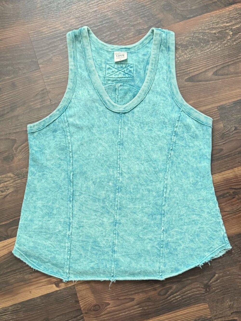 Love Vintage French Terry Racerback Tank Top